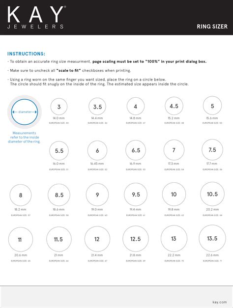 pandora ring sizes in mm